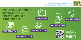 Werbepostkarte zum Staatsdienst in der Landwirtschaftsverwaltung